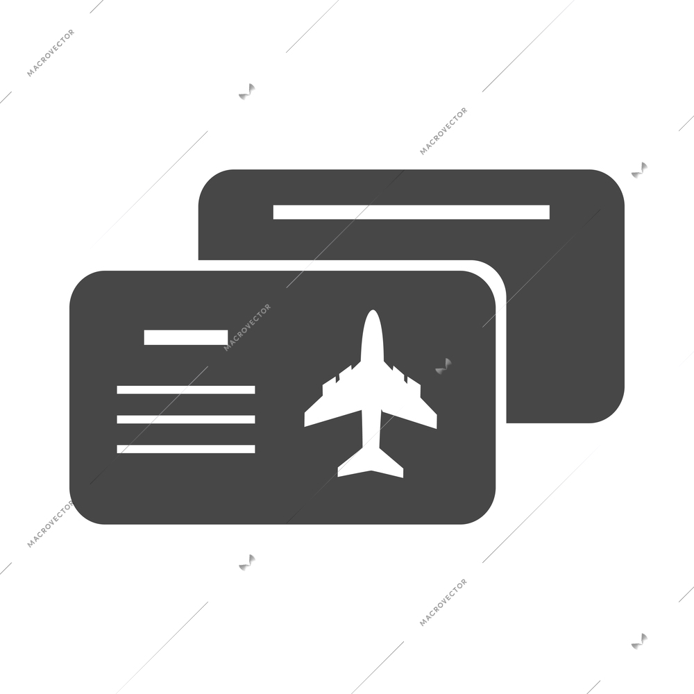 Airport composition with isolated monochrome silhouette icon on blank background vector illustration