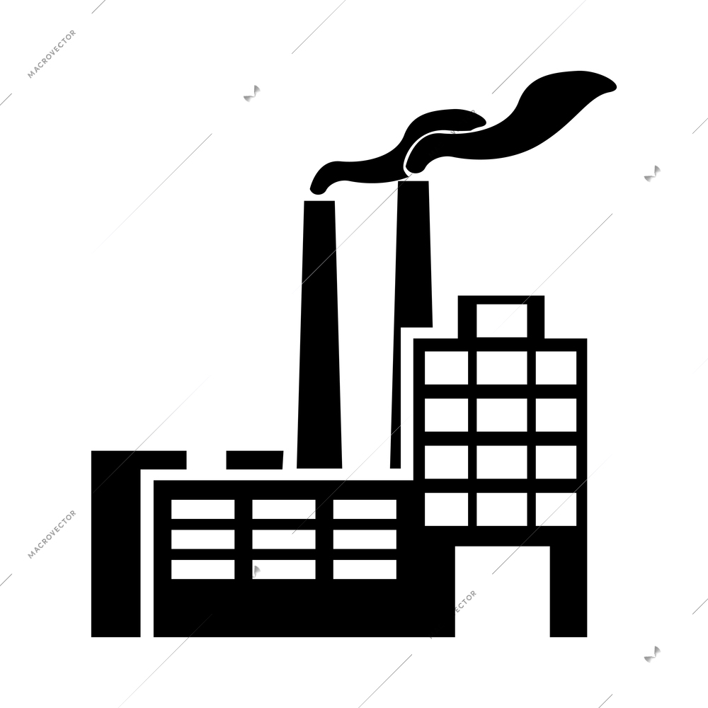 Engineering black composition with flat isolated monochrome image on blank background vector illustration
