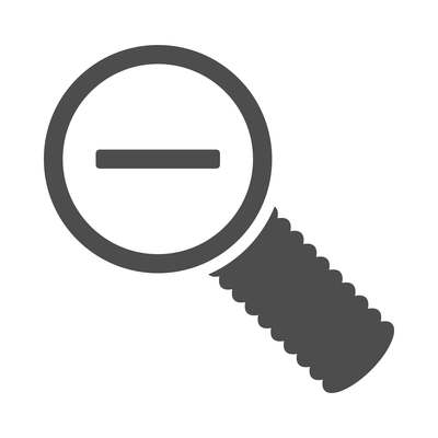 Magnifying glass composition with flat monochrome icon of hand lens with search pictogram vector illustration