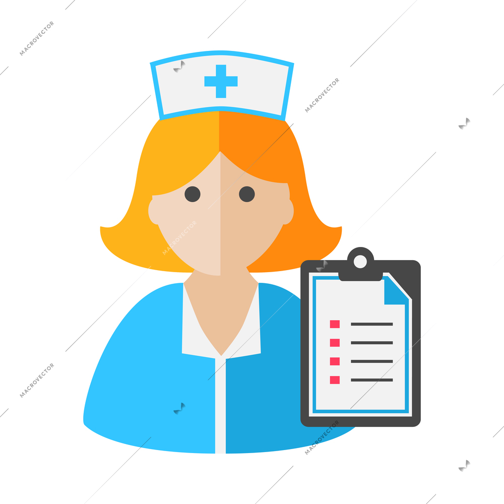 Medical composition with simplified flat human character of medical specialist in uniform vector illustration