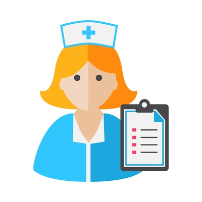 Medical composition with simplified flat human character of medical specialist in uniform vector illustration
