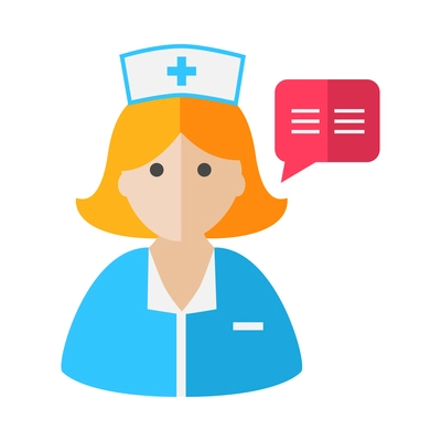 Medical composition with simplified flat human character of medical specialist in uniform vector illustration