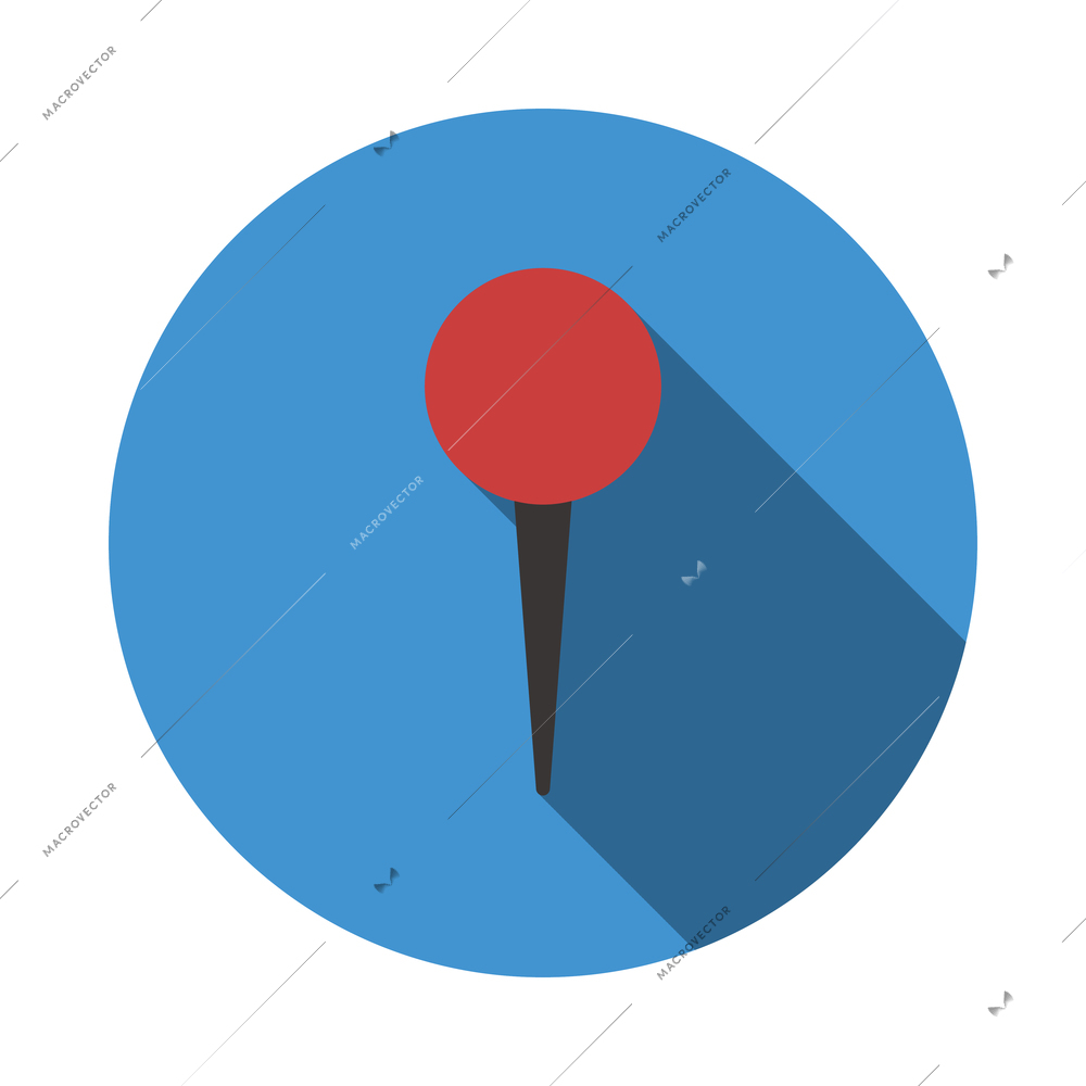 Navigation flat round composition with icon inside colorful circle frame on blank background vector illustration