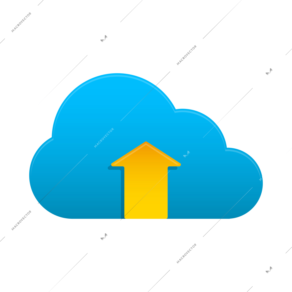 Internet download glossy composition with isolated pictogram icon with colorful arrow vector illustration