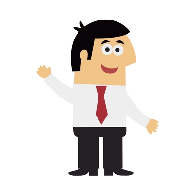 Oscar profession composition with doodle style male character wearing professional uniform vector illustration