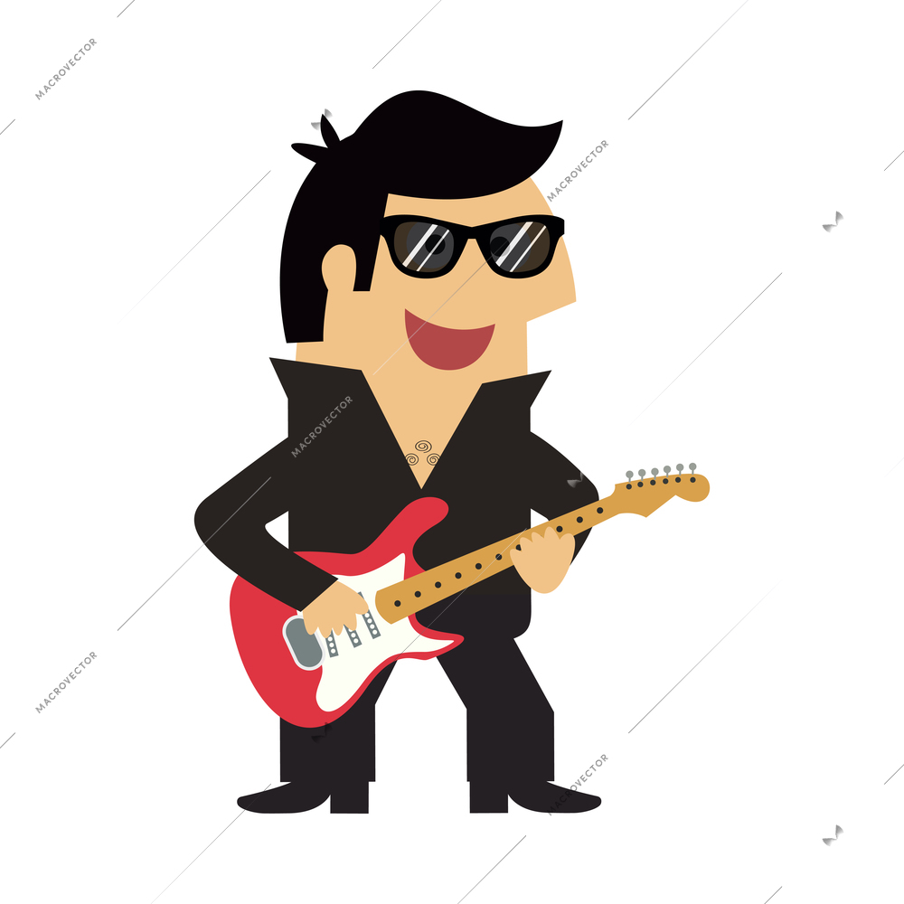 Oscar profession composition with doodle style male character wearing professional uniform vector illustration