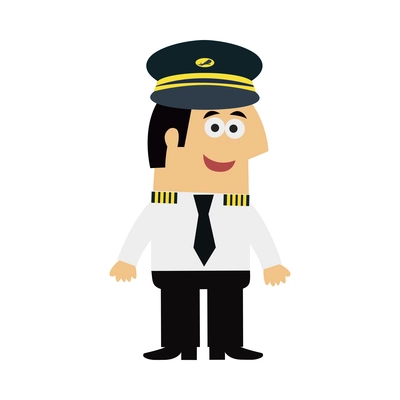 Oscar profession composition with doodle style male character wearing professional uniform vector illustration