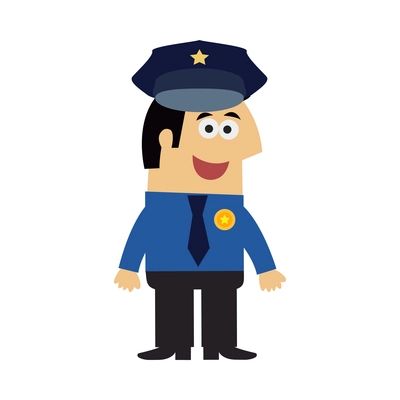 Oscar profession composition with doodle style male character wearing professional uniform vector illustration