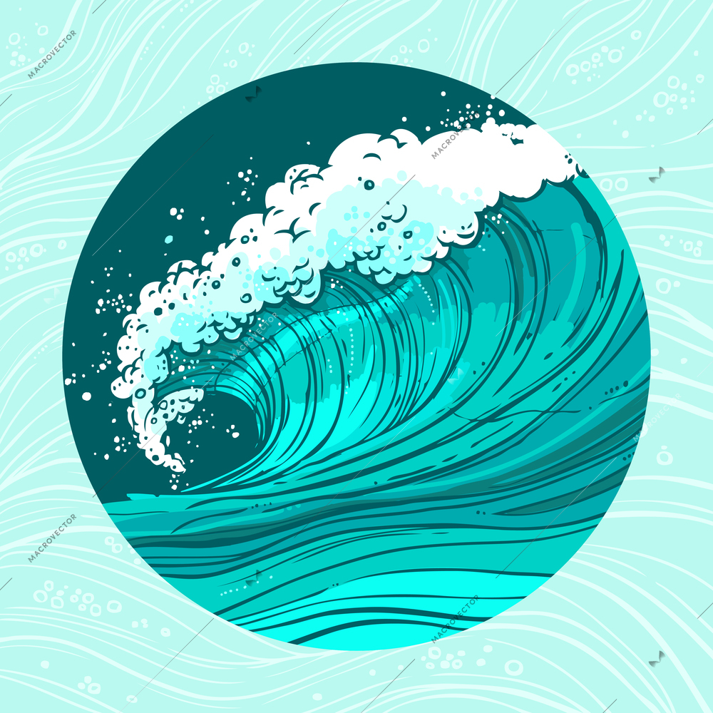 Sketch ocean waves. Hand drawn sea storm wave isolated. Vector  illustration. Download a Free Preview or High Qualit… | Waves sketch, Wave  drawing, How to draw hands