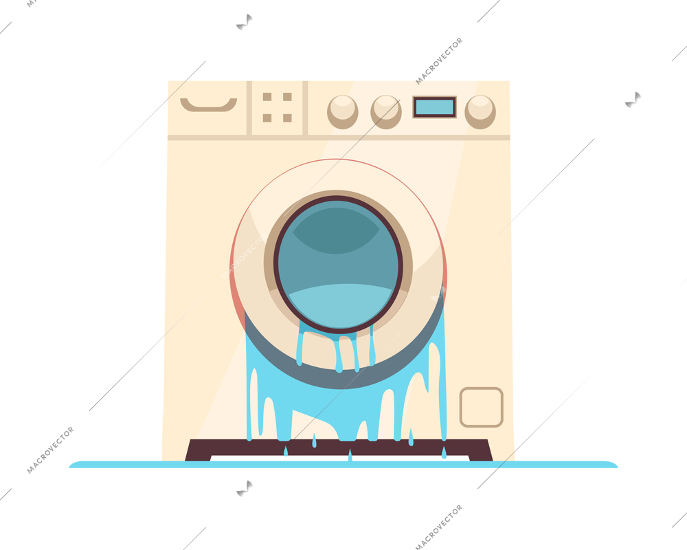 Plumber composition with isolated cartoon style home fixture fixing image on blank background vector illustration