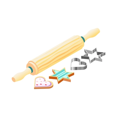 Hobby crafts isometric composition with isolated images of professional crafting tools on blank background vector illustration