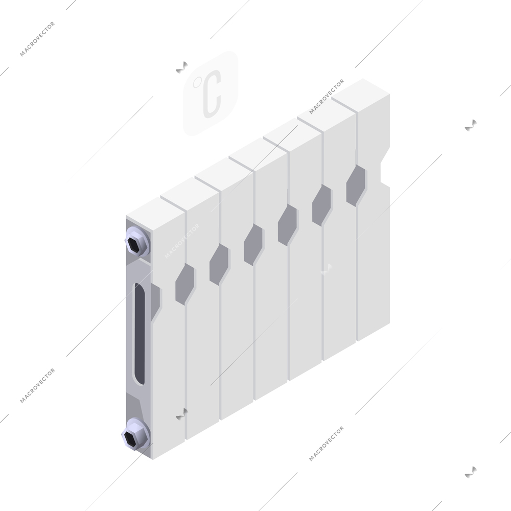 IOT isometric composition with isolated smart home remote controlled electronic device image vector illustration