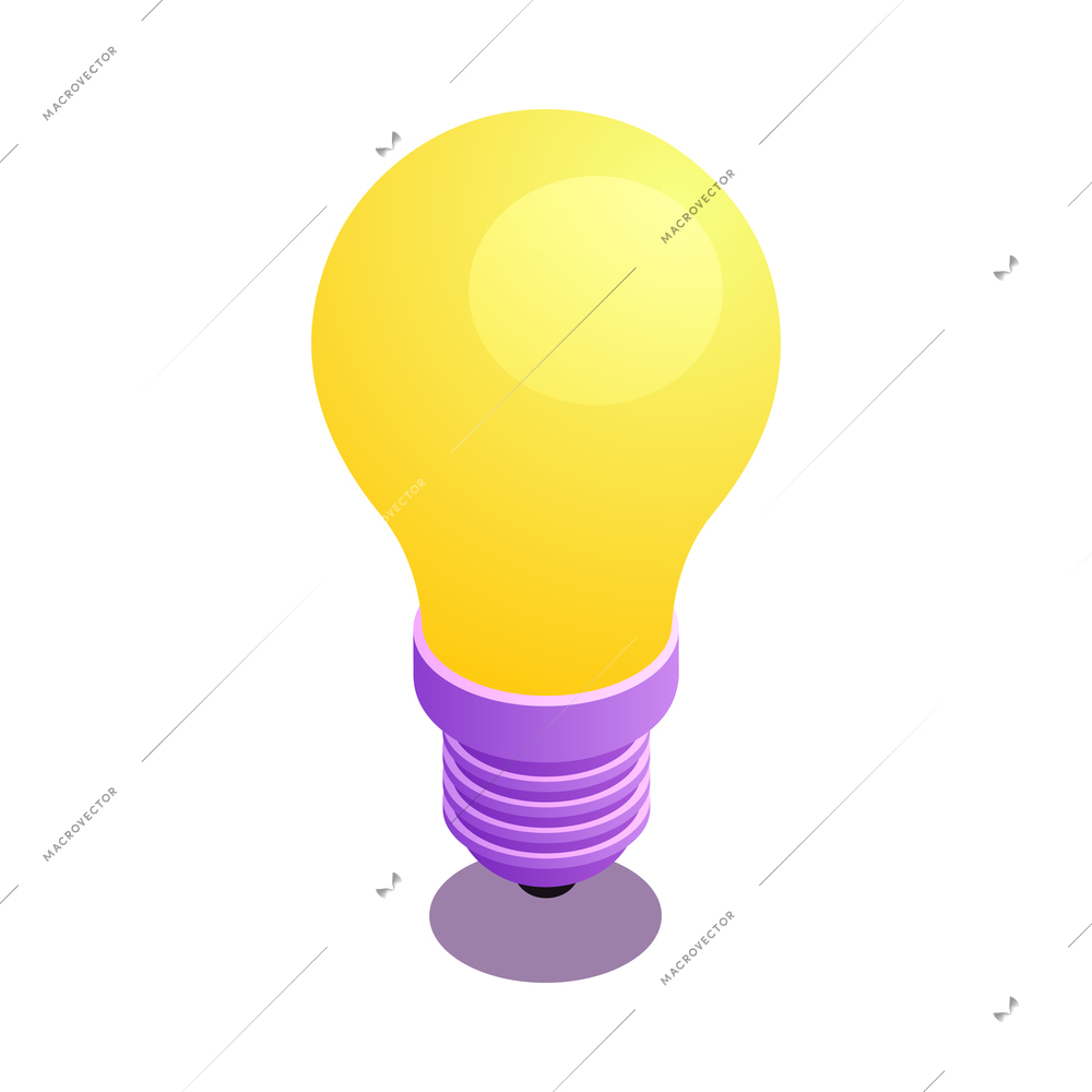 Web seo glow isometric composition with symbolic icon of content optimization isolated vector illustration