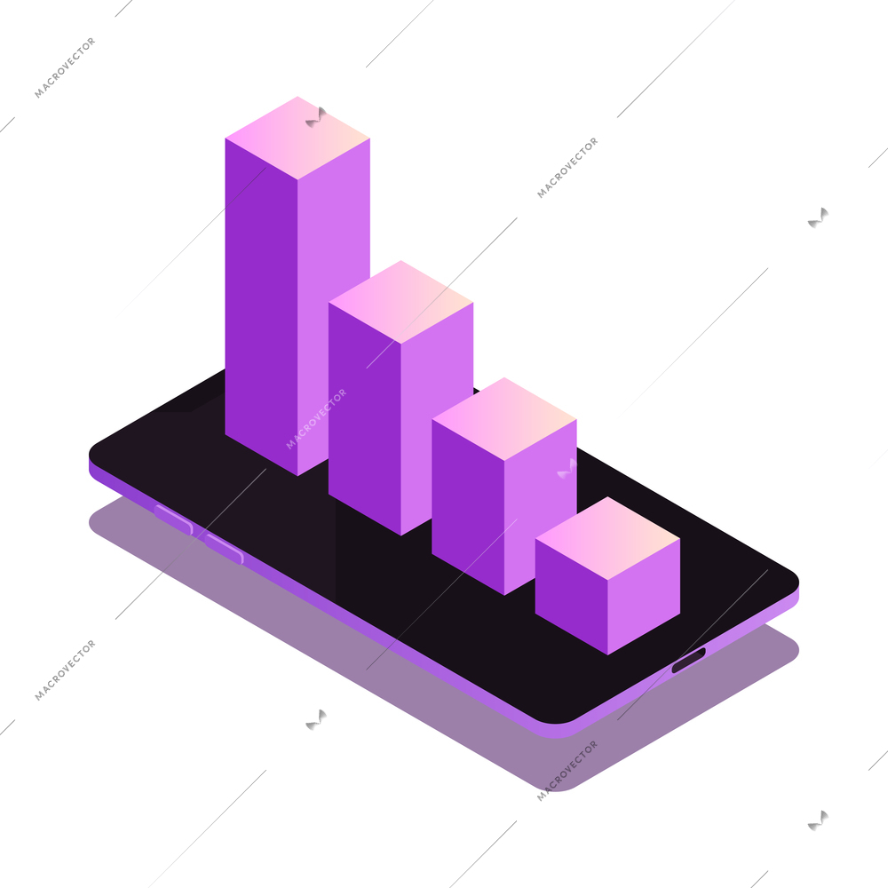 Web seo glow isometric composition with symbolic icon of content optimization isolated vector illustration