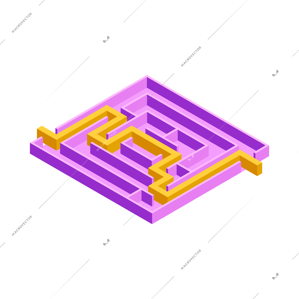 Business strategy glow isometric composition with isolated image on blank background vector illustration