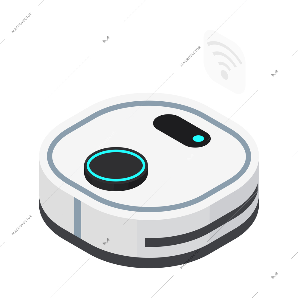 IOT isometric composition with isolated smart home remote controlled electronic device image vector illustration