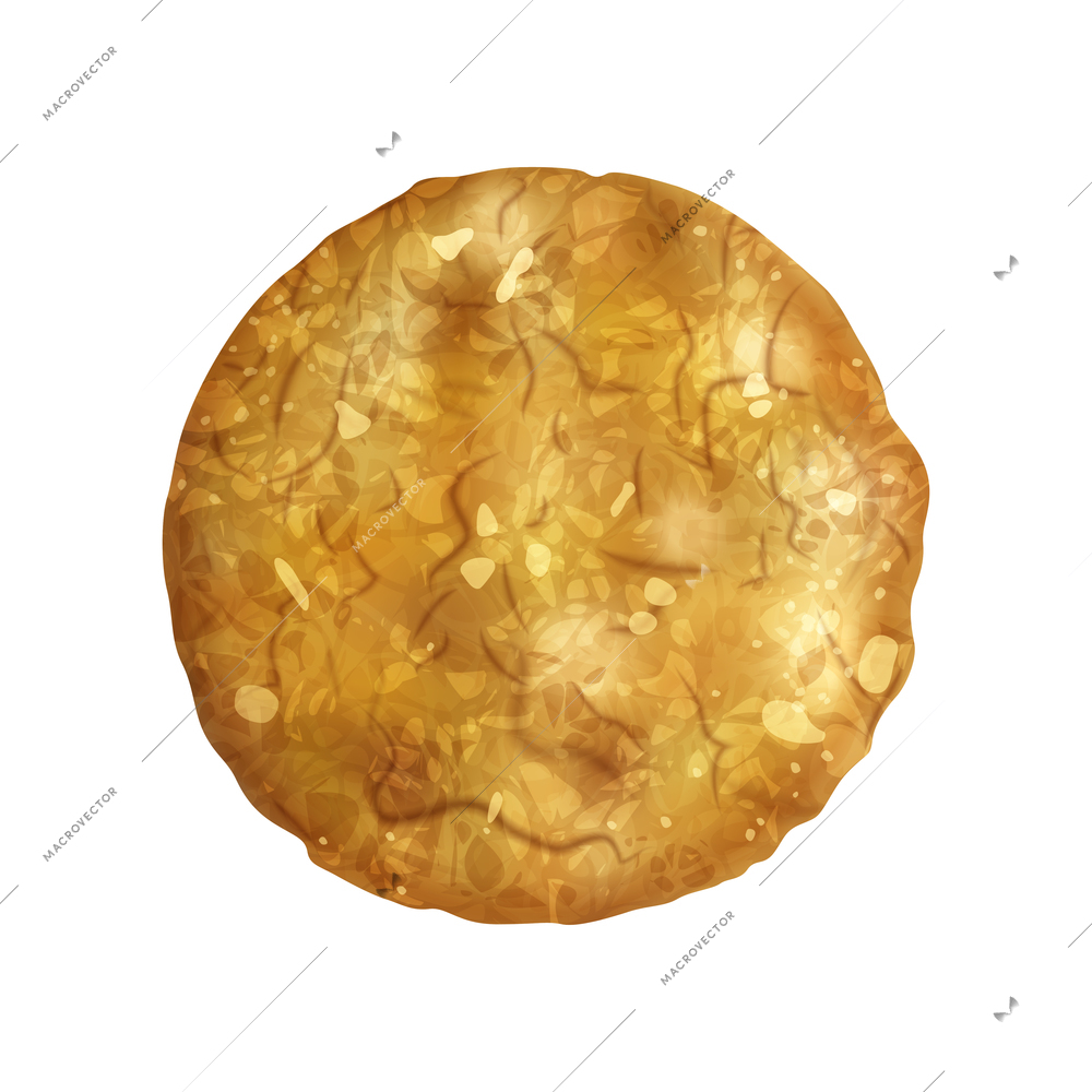 Realistic oat cookies composition with isolated image of confectionery product on blank background vector illustration