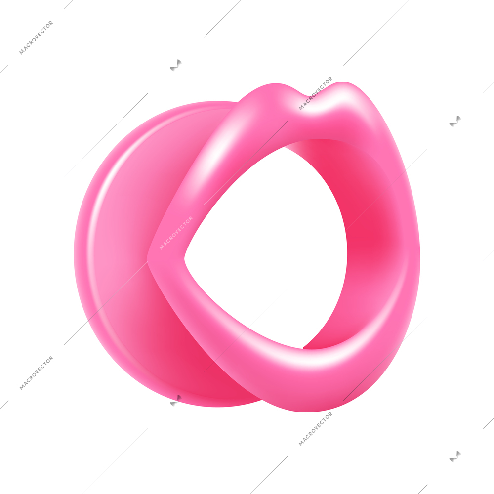 Sex toys composition with realistic image of lovemaking accessory isolated on blank background vector illustration