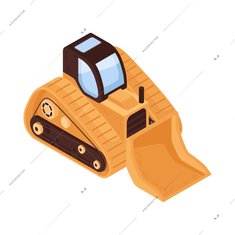 Isometric mine composition with image of mining tool isolated on blank background 3d vector illustration