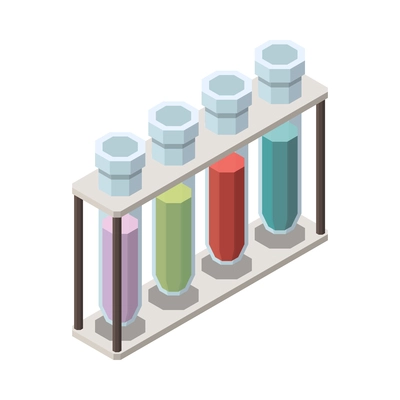 Pharmaceutical production isometric composition with isolated view of medical laboratory appliances vector illustration