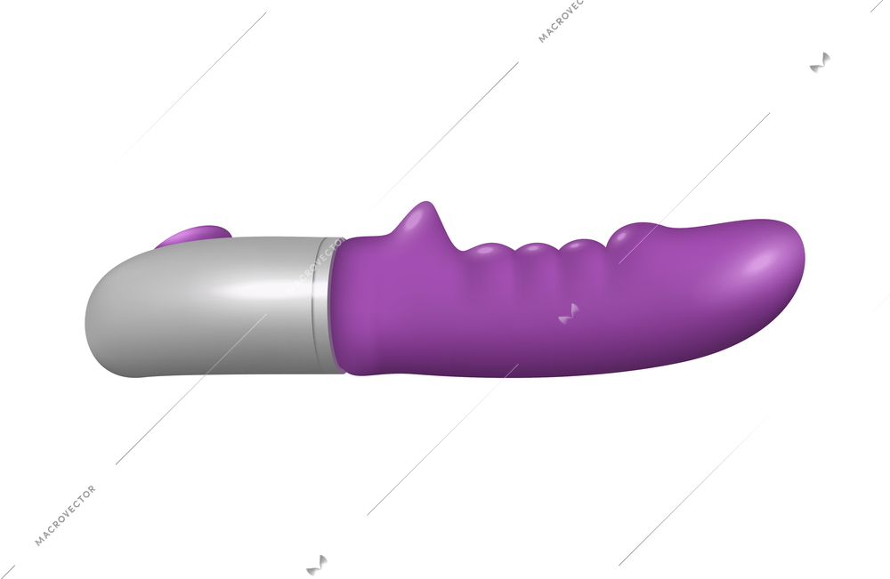 Sex toys composition with realistic image of lovemaking accessory isolated on blank background vector illustration