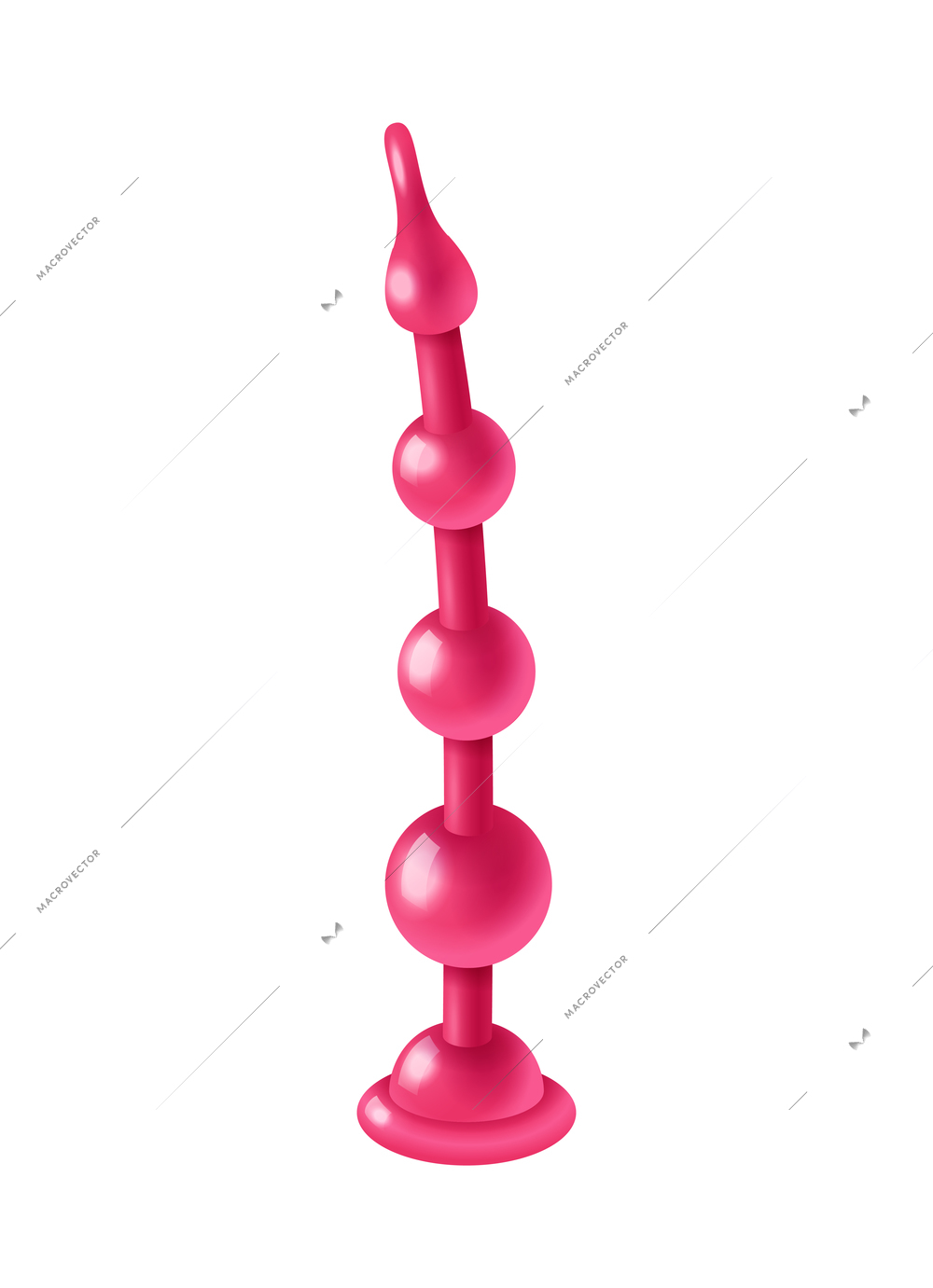 Sex toys composition with realistic image of lovemaking accessory isolated on blank background vector illustration