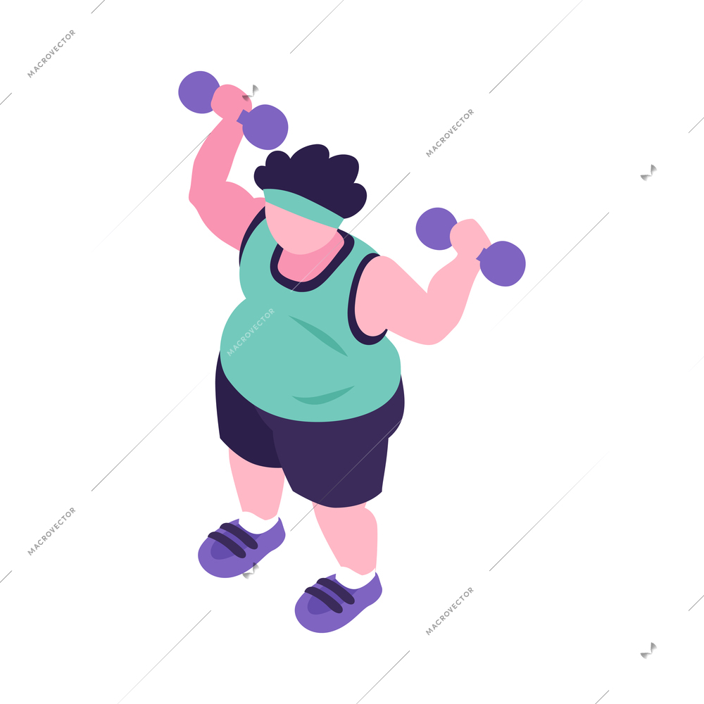 Isometric overeating gluttony composition with human characters on blank background vector illustration