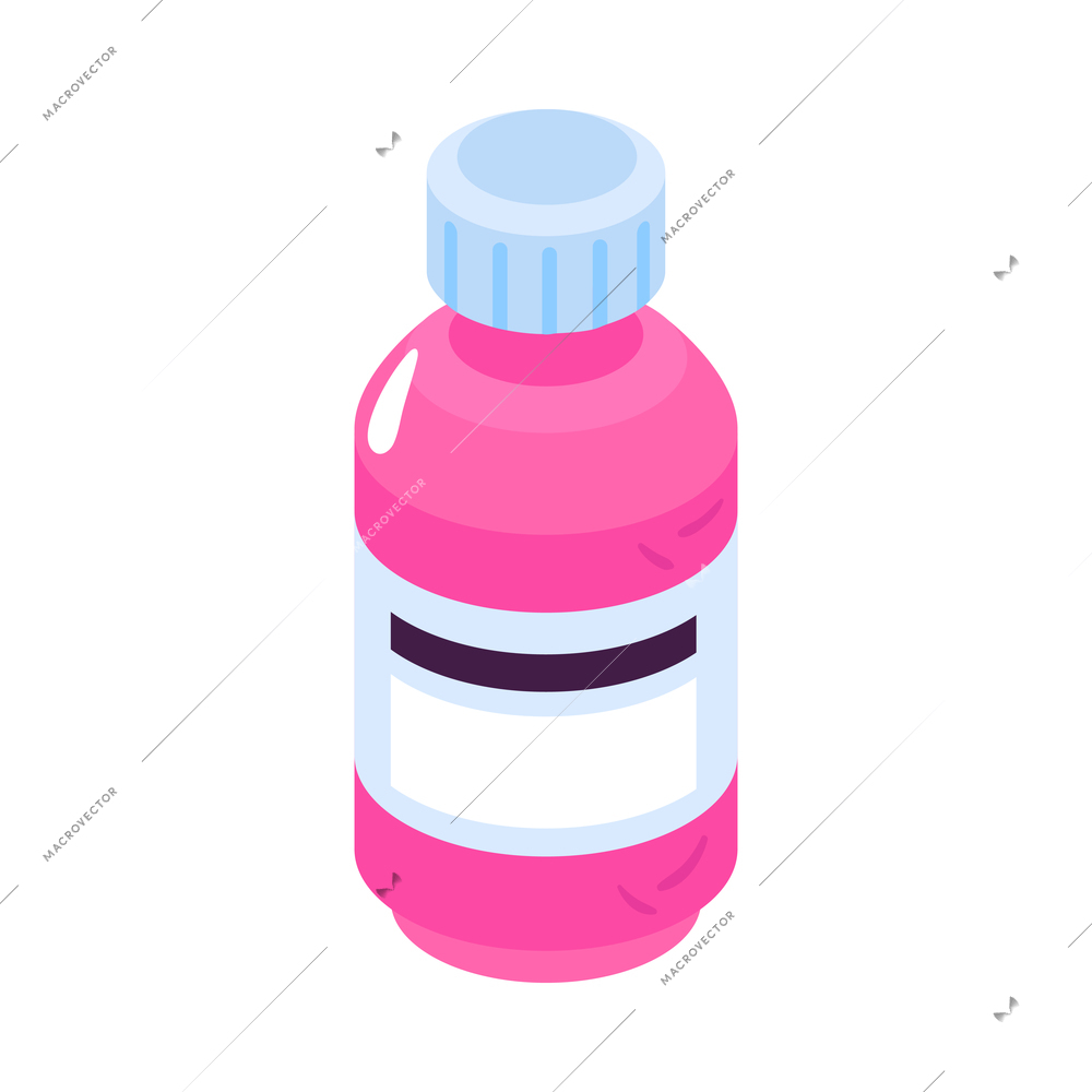 Isometric pharmacy composition with isolated medicine icon on blank background 3d vector illustration