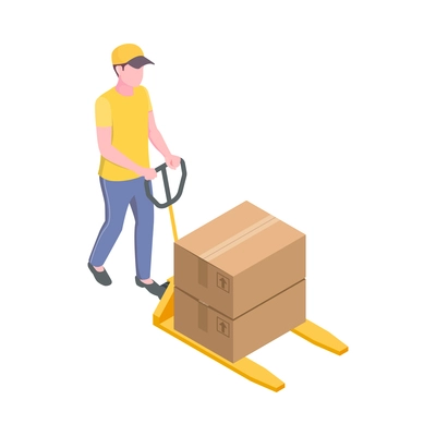 Delivery logistics shipment composition with isolated shipping service image on blank background vector illustration