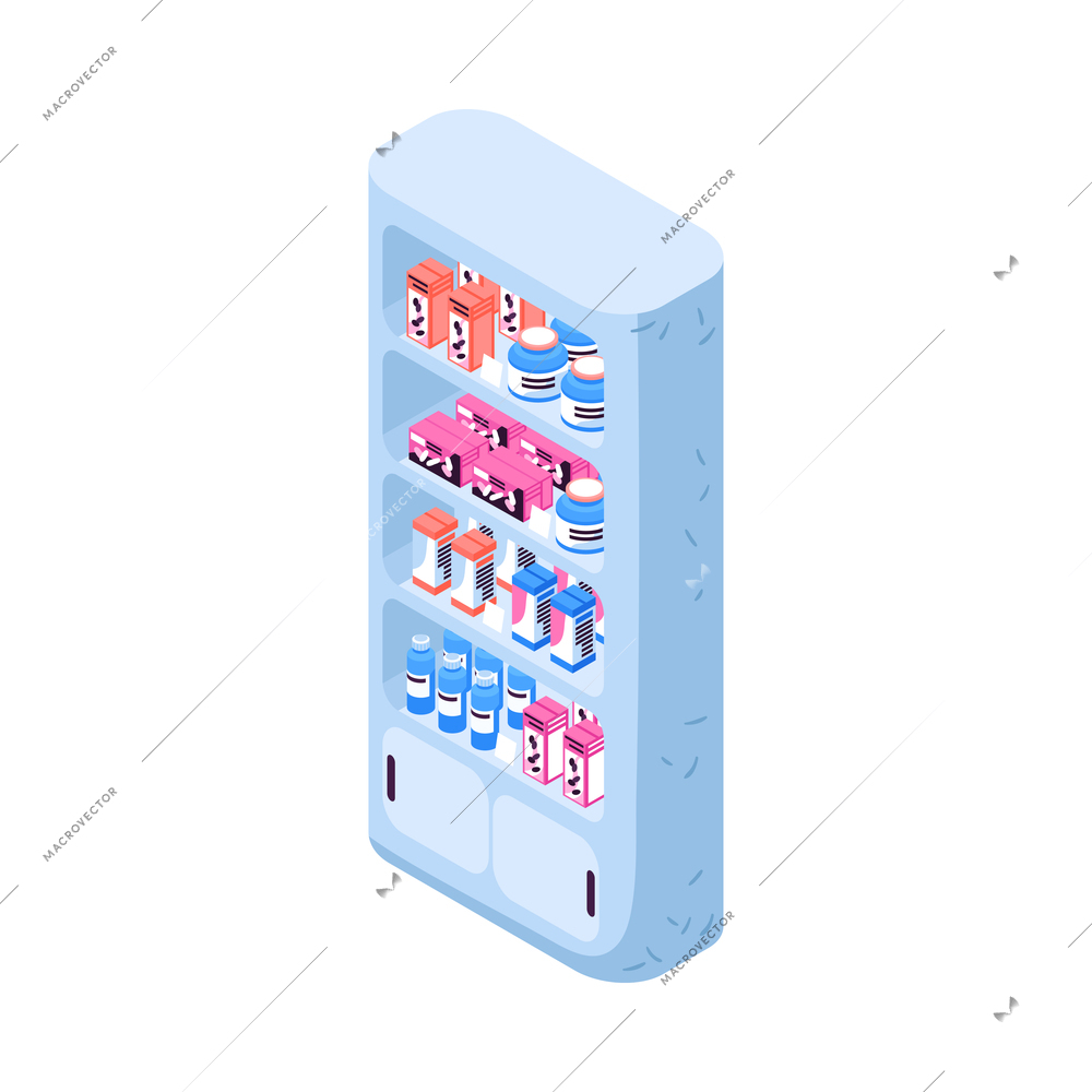 Isometric pharmacy composition with isolated medicine icon on blank background 3d vector illustration