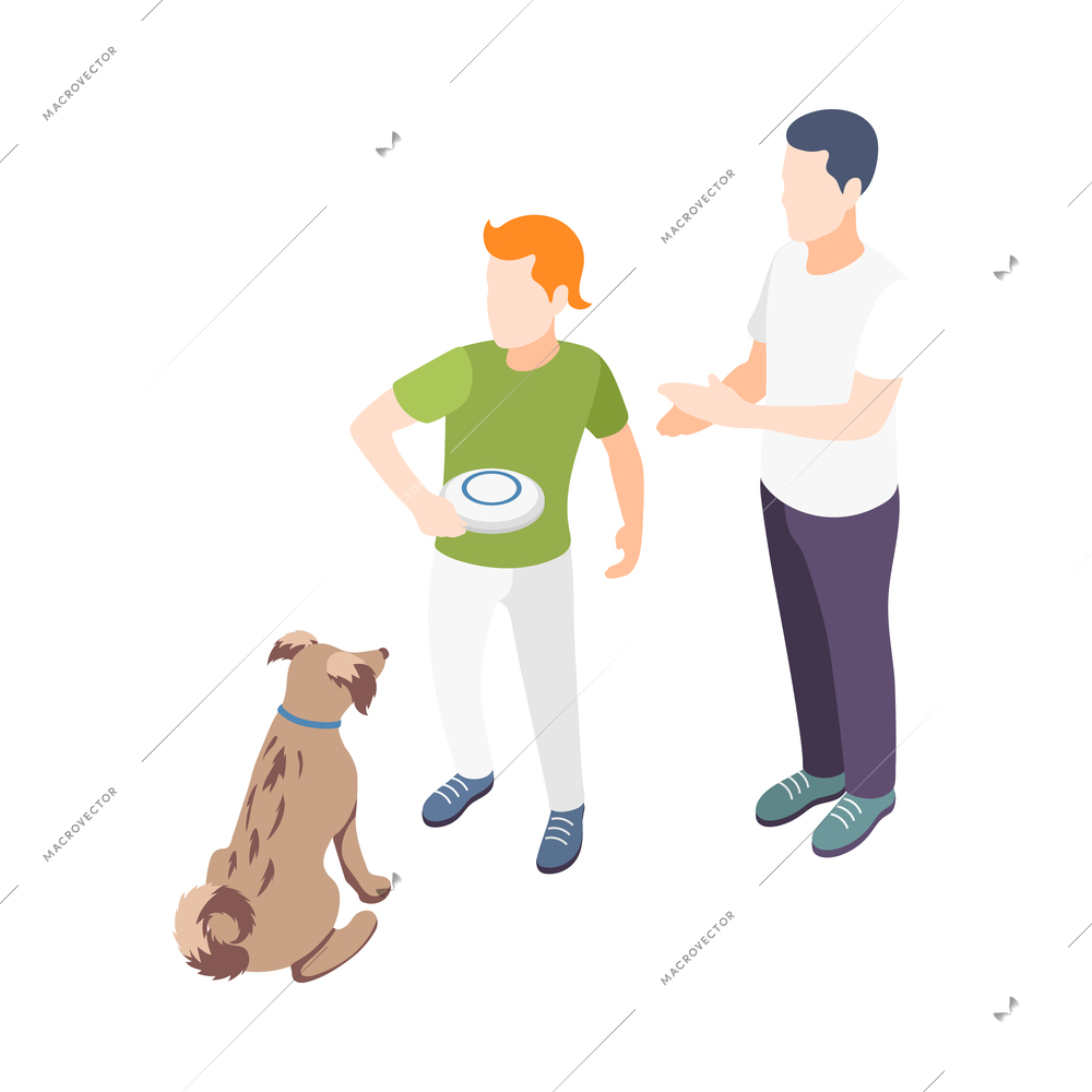 Time together isometric composition with human characters of close people situations vector illustration