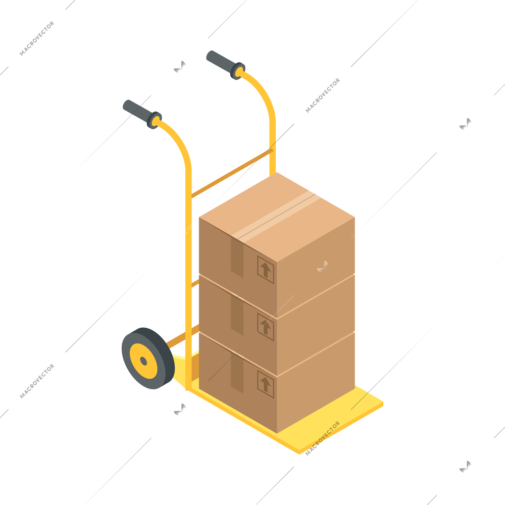 Delivery logistics shipment composition with isolated shipping service image on blank background vector illustration