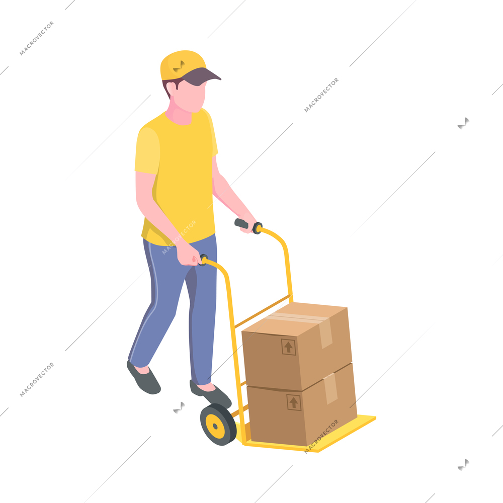 Delivery logistics shipment composition with isolated shipping service image on blank background vector illustration