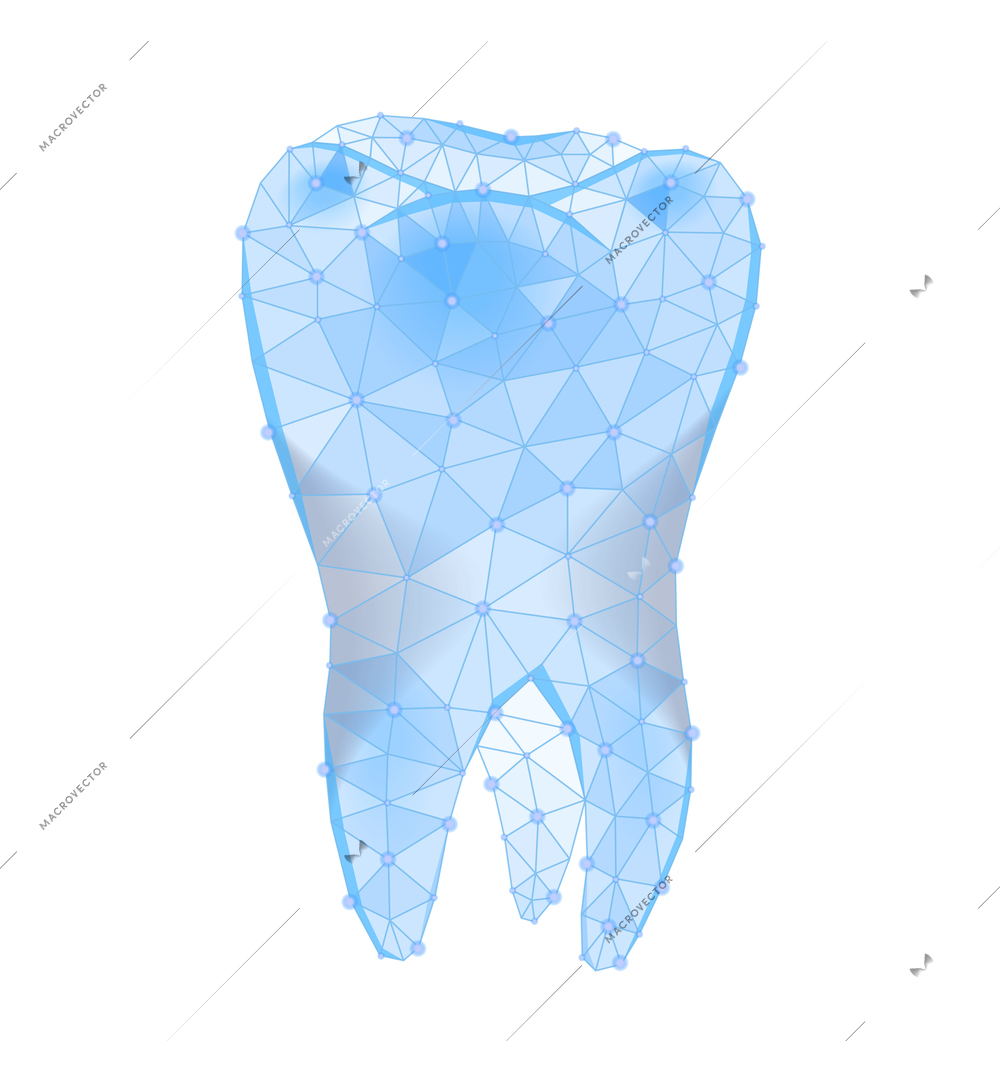 Polygonal wireframe medical composition with isolated innovative medicine image vector illustration