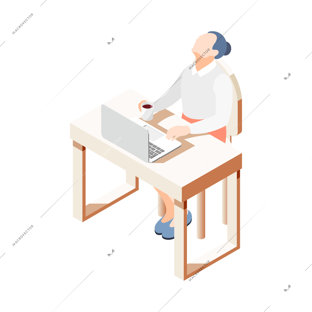 Human circadian rhythms isometric composition with human character and fatigue lack of sleep drowsiness image vector illustration