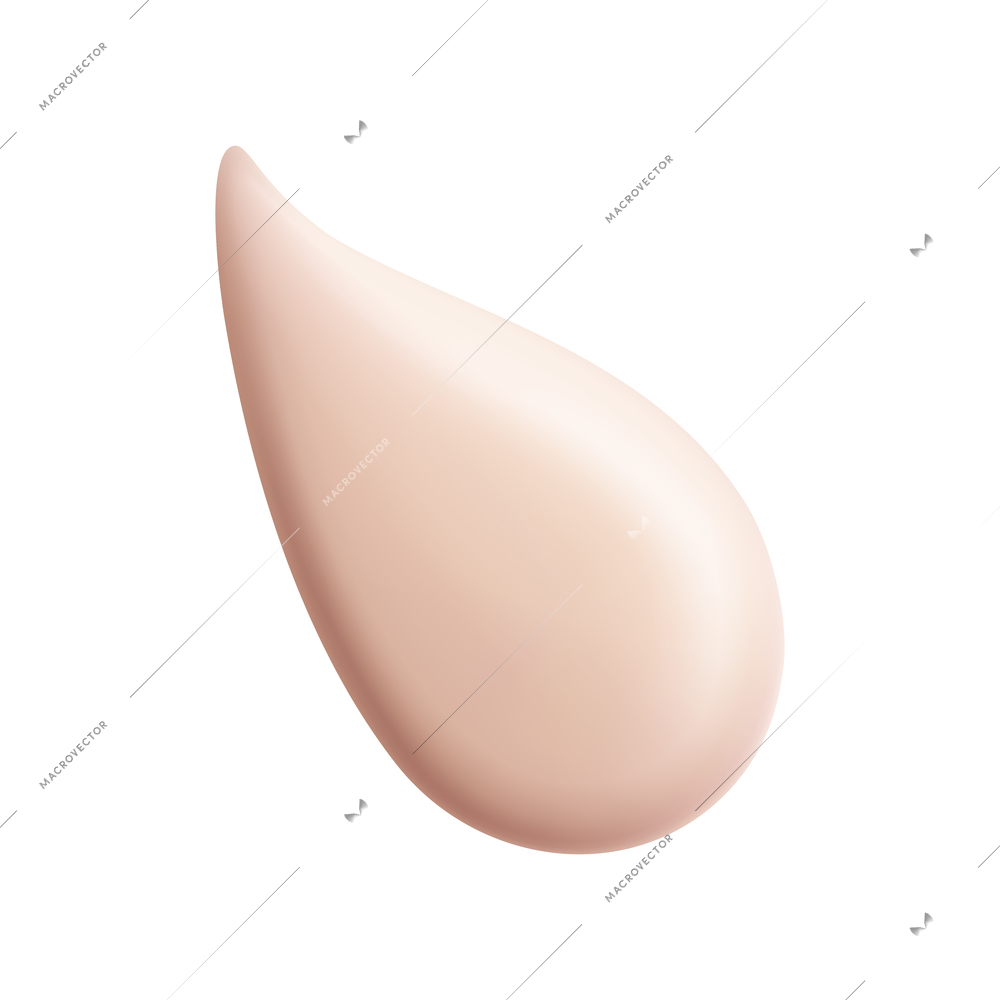 Cosmetic foundation lipgloss cream smears realistic composition with swatch shape and tone vector illustration