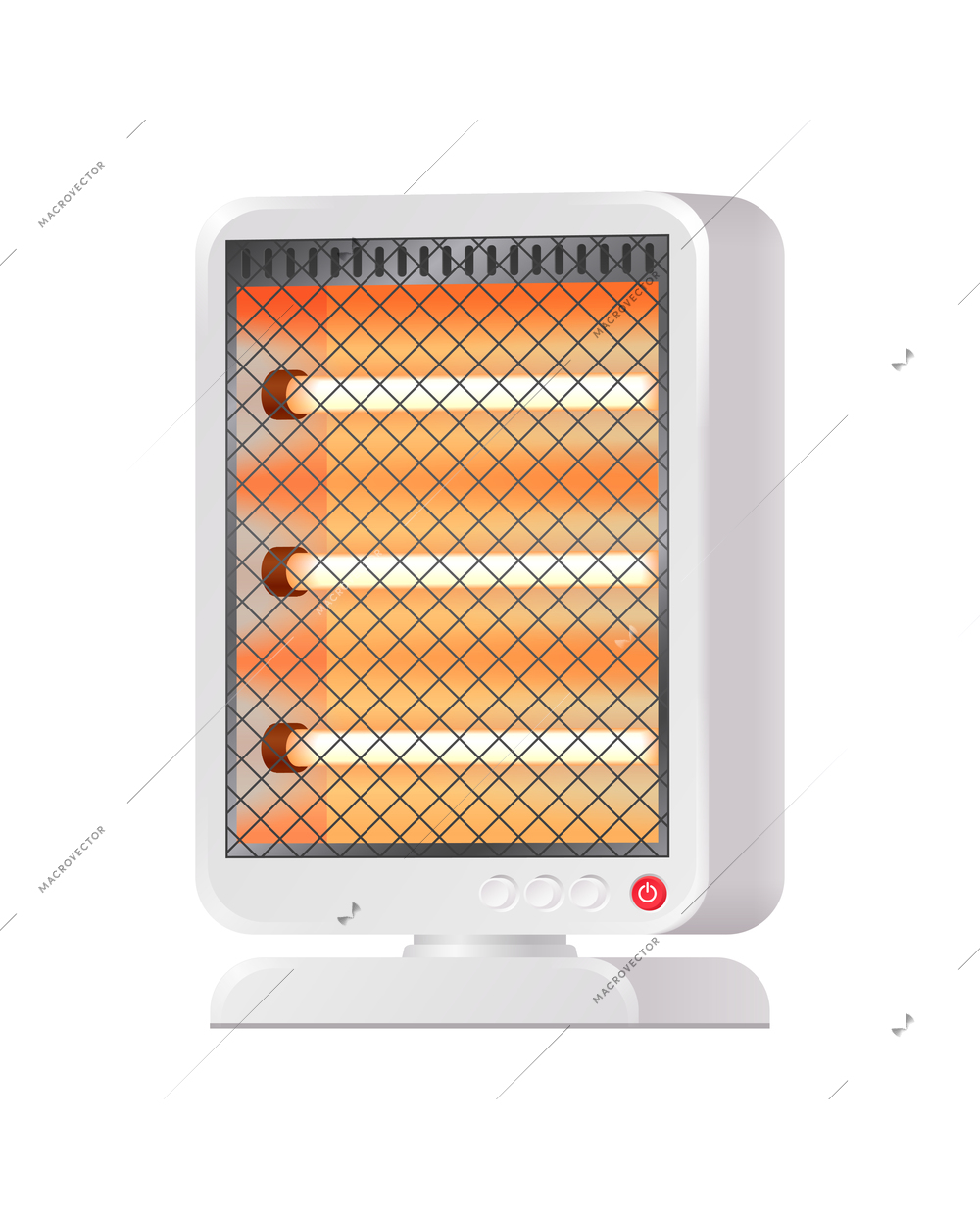 Climate equipment realistic composition with isolated image of household consumer electronics vector illustration