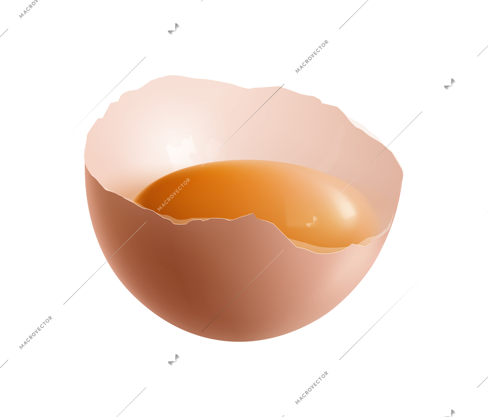 Hen eggs composition with isolated realistic food image on blank background vector illustration