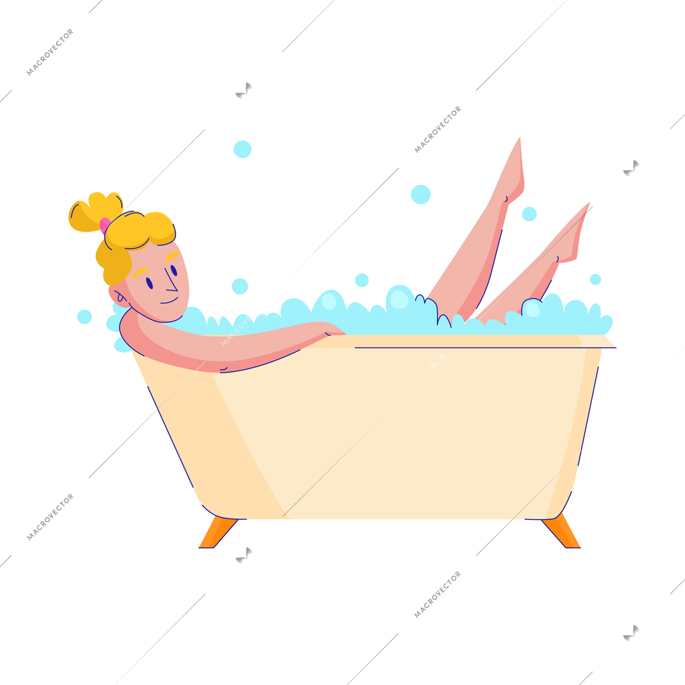 Feminine hygiene composition with isolated personal care flat images isolated on blank background vector illustration