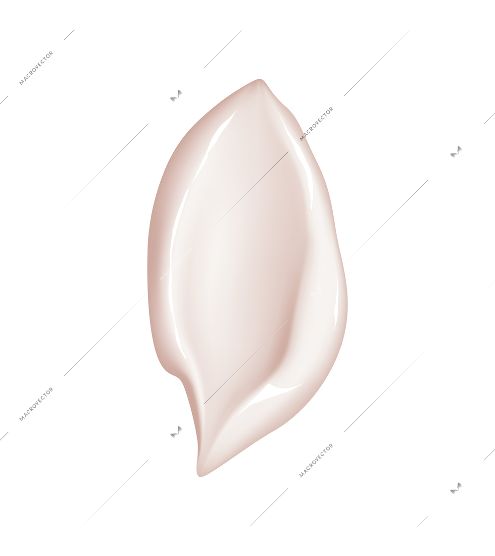 Foundation realistic smears composition with isolated drops for different tones and types of skin vector illustration