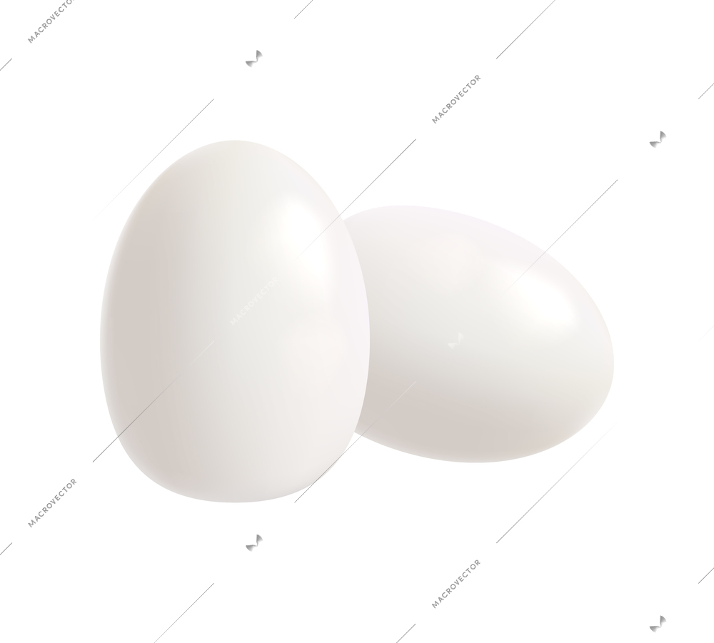 Hen eggs composition with isolated realistic food image on blank background vector illustration