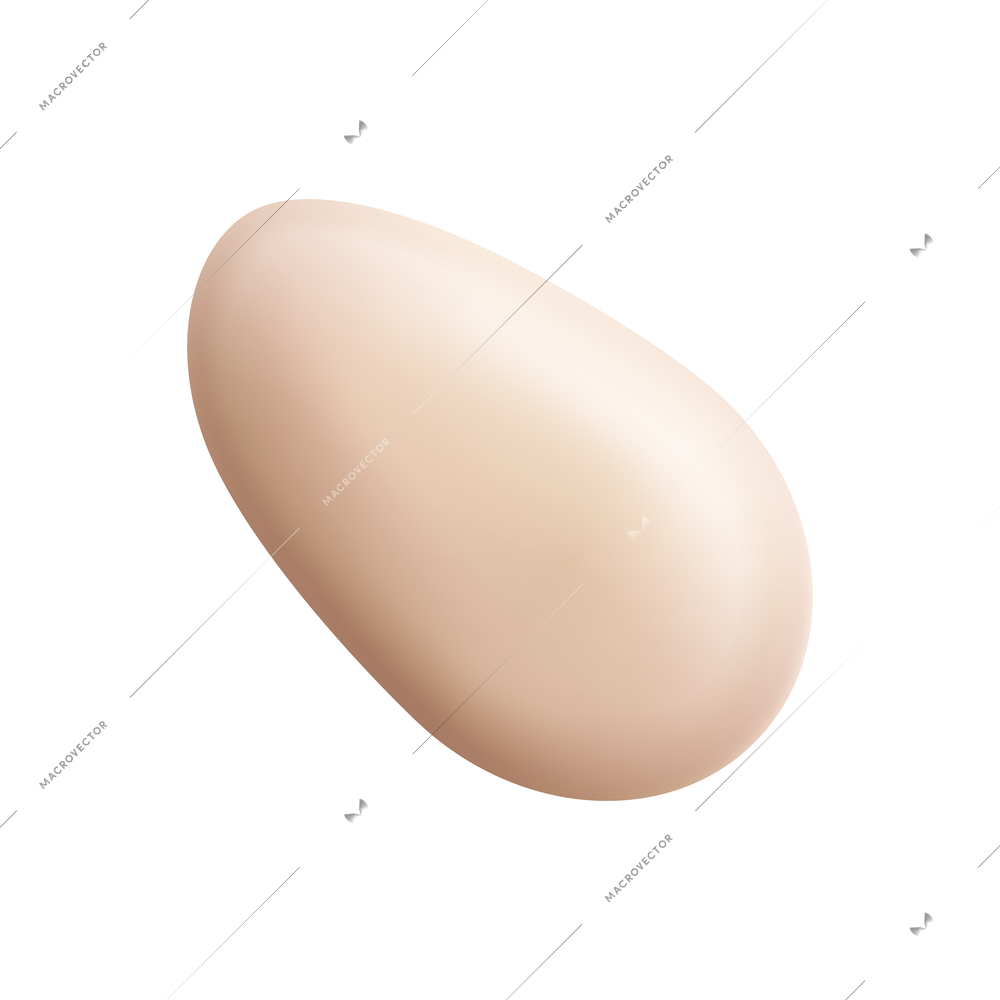 Foundation realistic smears composition with isolated drops for different tones and types of skin vector illustration