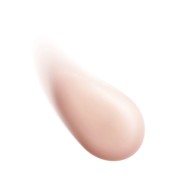 Foundation realistic smears composition with isolated drops for different tones and types of skin vector illustration