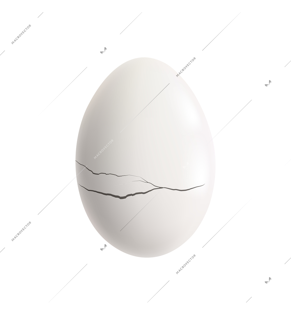 Hen eggs composition with isolated realistic food image on blank background vector illustration