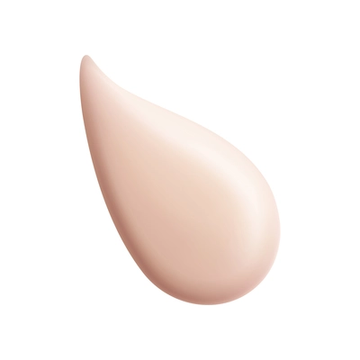 Foundation realistic smears composition with isolated drops for different tones and types of skin vector illustration