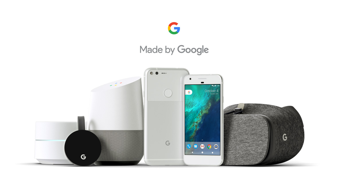 Promo della nuova "famiglia" di prodotti Made by Google