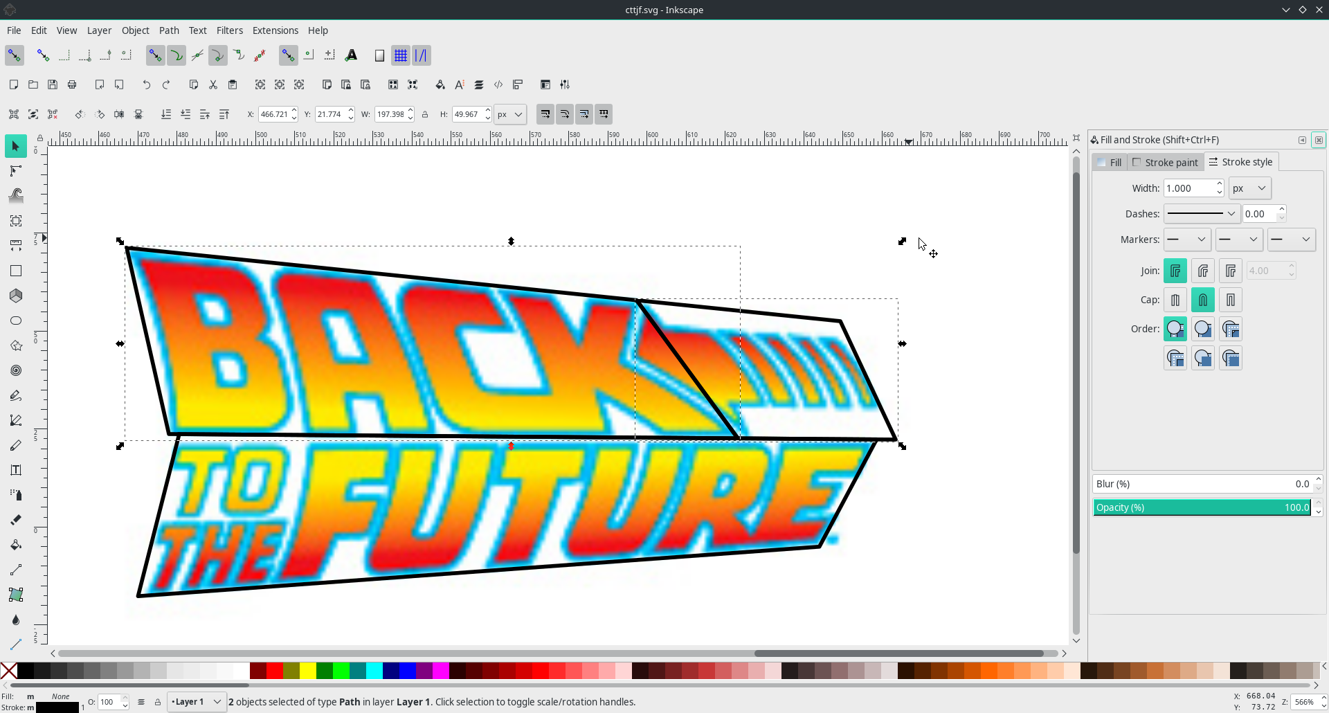 sticker with folded edge inkscape tutorial