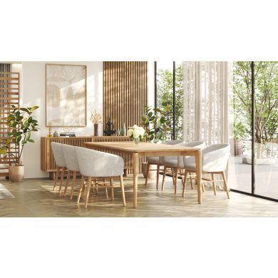 Caro Dining Table 240cm with Sia Chairs - Set