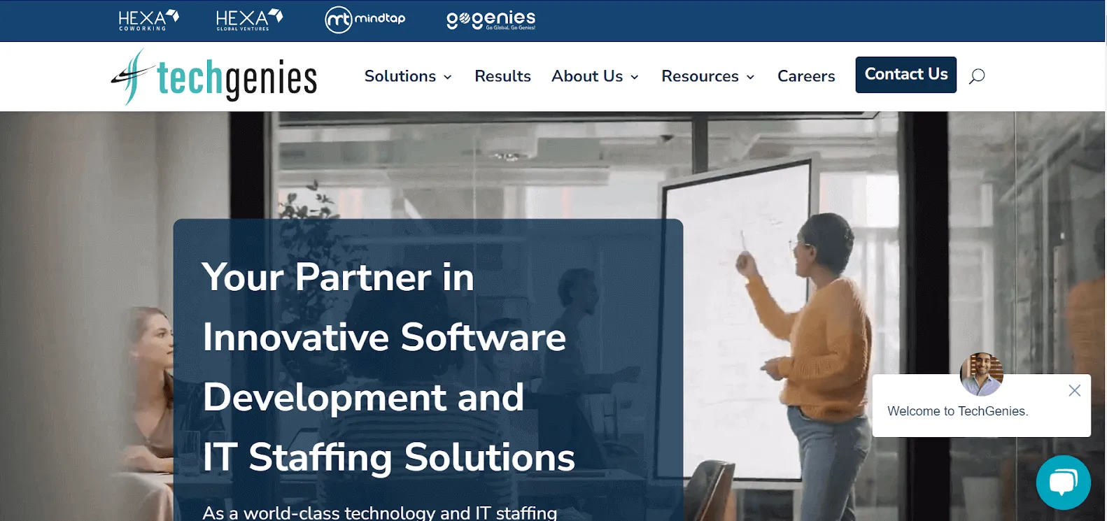 TechGenies’s website