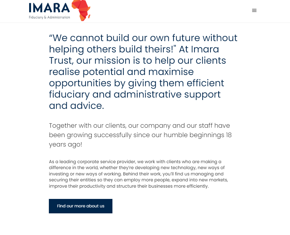 Imara Trust Company website